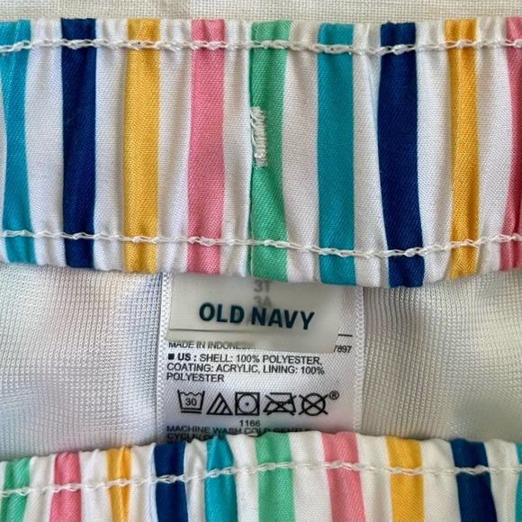 Pastel Stripe Swim Trunks, 3T - Picture 3 of 3